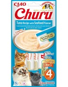 INABA Chat Churu – Thon Saveur Fruits de Mer – Pack de 4 – 56 g