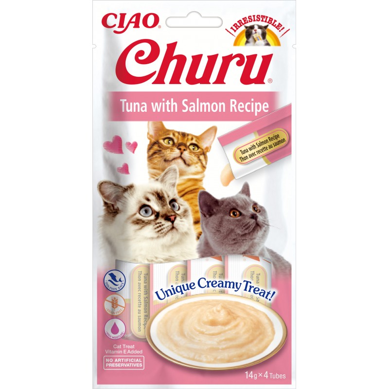 INABA Chat Churu – Thon Saumon – Pack de 4 – 56 g