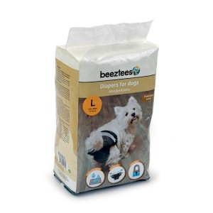 Couches jetables noires stretch ultra absorbantes pour chien femelle