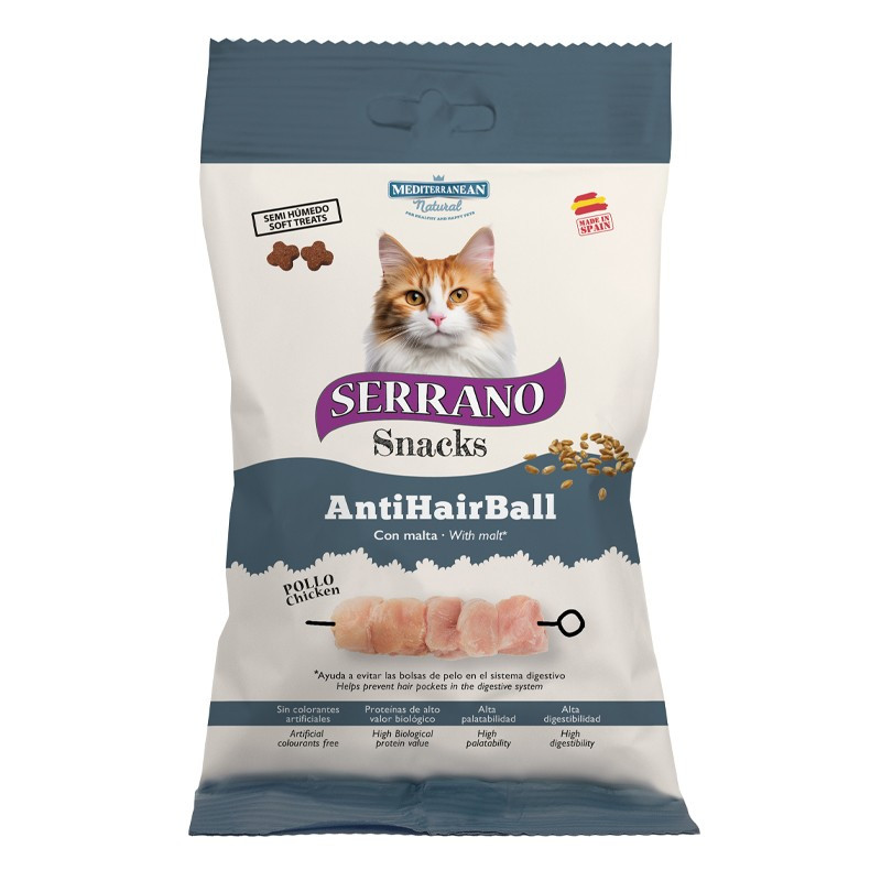 Friandises sticks Chat Care Hairball au poulet SERRANO