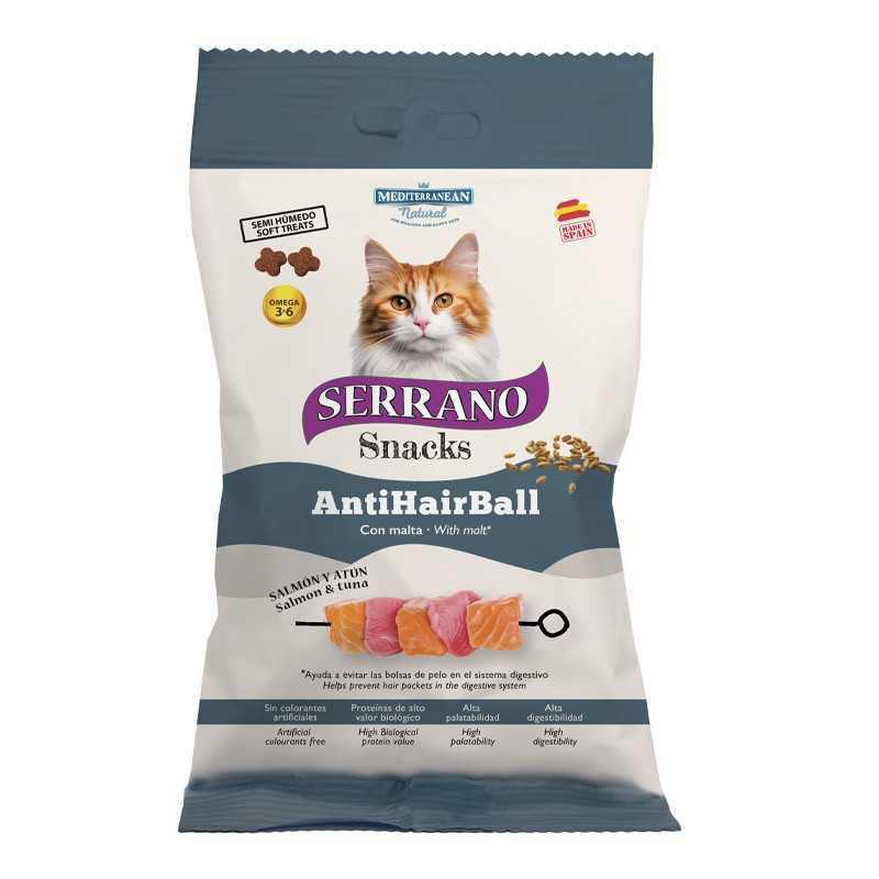 Friandises sticks Chat Care Hairball saumon & thon SERRANO