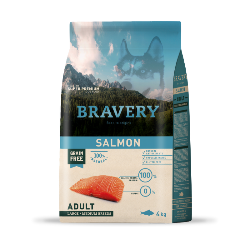Croquettes BRAVERY MED-LARGE ADULT SALMON