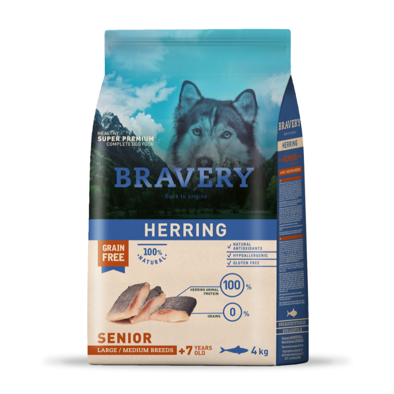 Croquettes BRAVERY MED-LARGE SENIOR HERRING