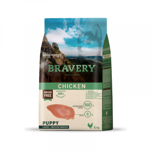 Croquettes BRAVERY MED-LARGE PUPPY CHICKEN