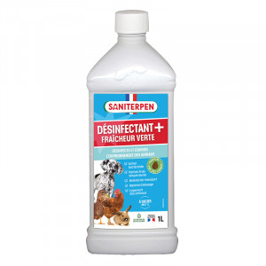 Désinfectant Plus bactéricide au pin des landes pour nettoyer, désinfecter et désodoriser.