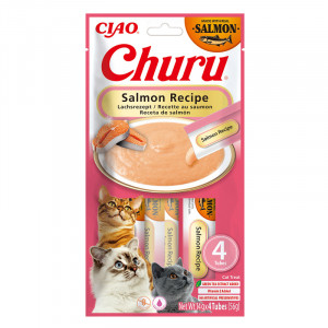 INABA Chat Churu – Saumon – Pack de 4 – 56 g
