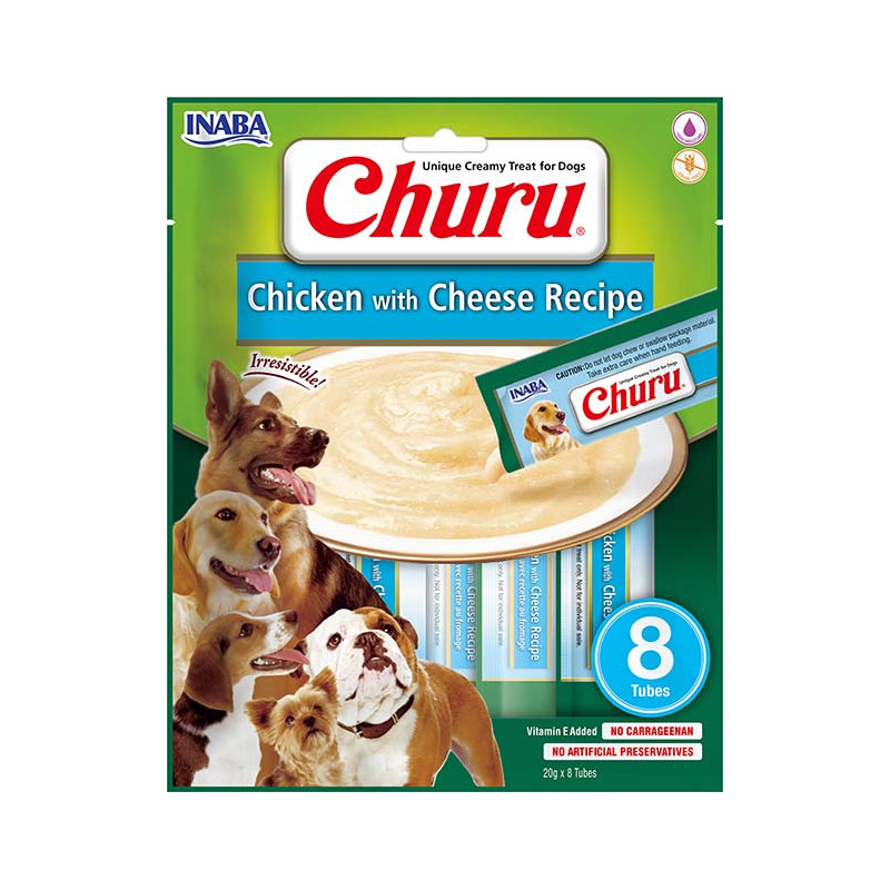 INABA Chien Churu – Poulet & fromage – Pack de 8 – 160 g
