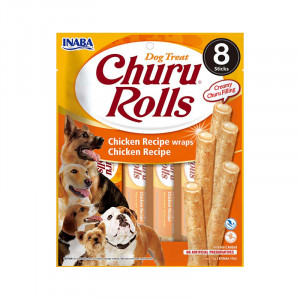 INABA Chien Churu Rolls – Poulet – Pack de 8 – 96 g