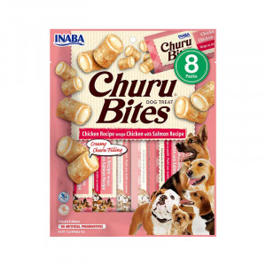 INABA Chien Churu Bites – Poulet & saumon – Pack de 8 – 96 g