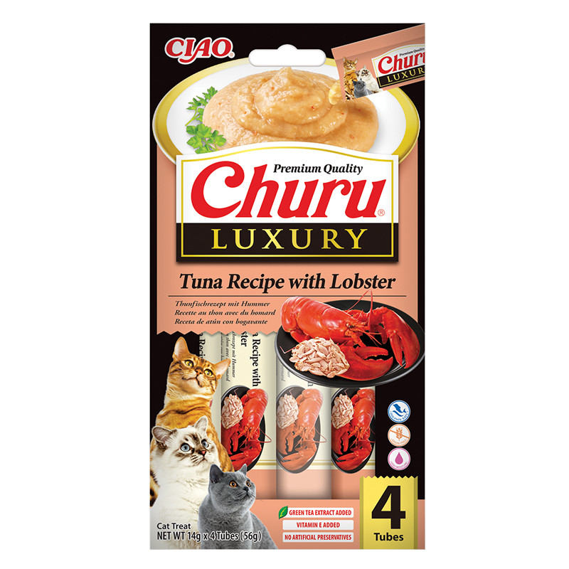 INABA Chat Churu Luxury – Thon & homard – Pack de 14 – 56 g