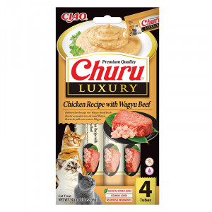 INABA Chat Churu Luxury – Thon & Bœuf Wagyu – Pack de 14 – 56 g