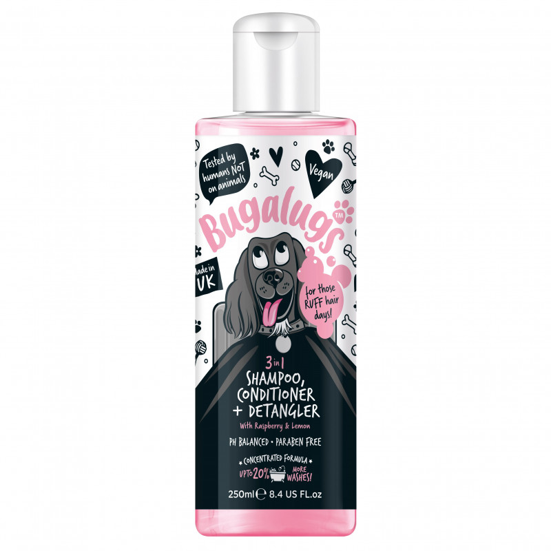 BUGALUGS soin 3 en 1| Shampoing pour chien hydratant et démêlant