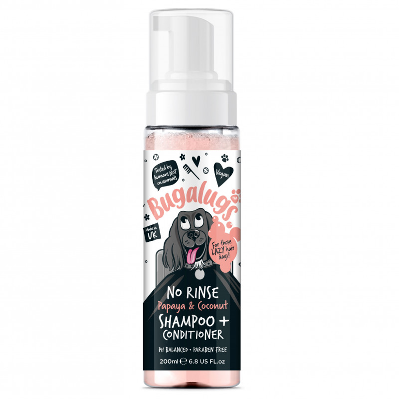 BUGALUGS Papaye & Coco | Shampoing sans rinçage pour chien