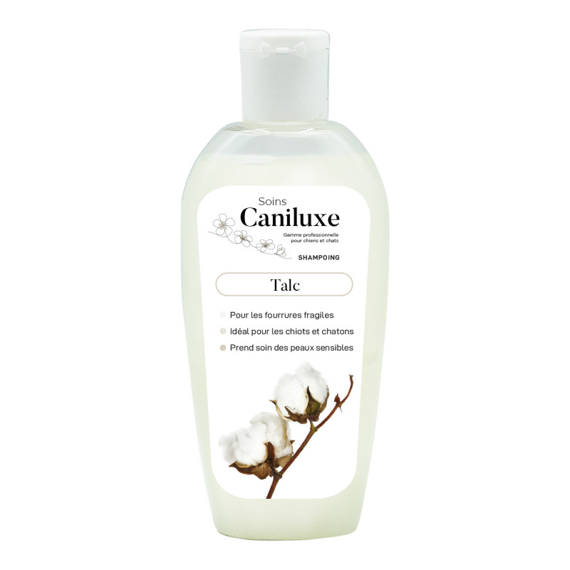 Shampoing pour chiots et chatons au Talc Caniluxe - Plus qu'un soin