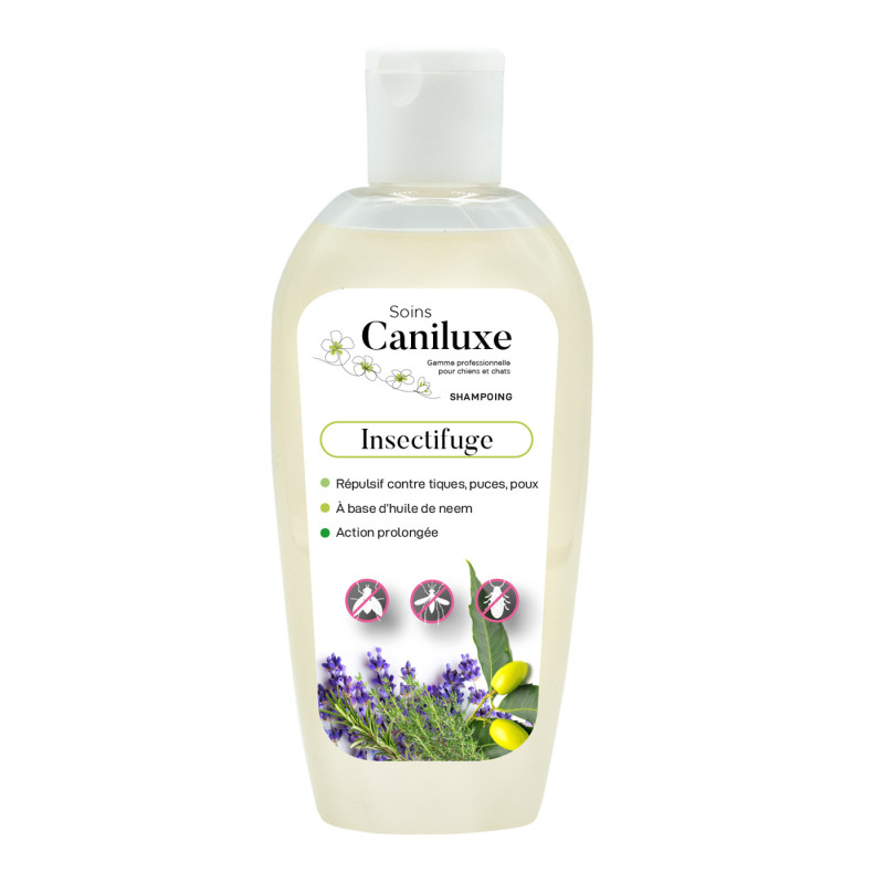Shampoing antiparasitaire pour chien insectifuge contre les tiques, poux et puces Caniluxe