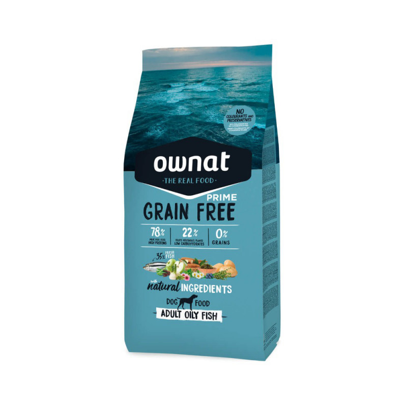 Ownat | Chien | Croquette Sans Céréales PRIME ADULTE OILY FISH