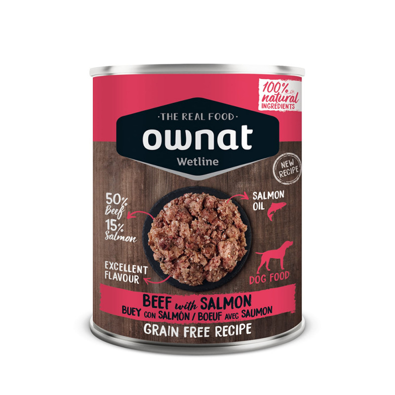 Ownat | Chien | Pâtée Wetline BŒUF avec saumon