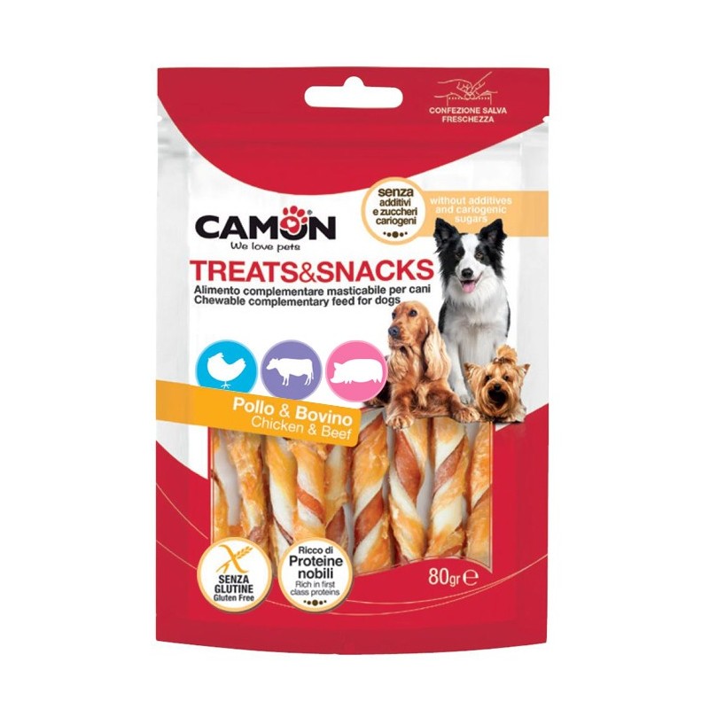 Sachet de friandises pour chien et chiot | Sticks poulet, porc et boeuf