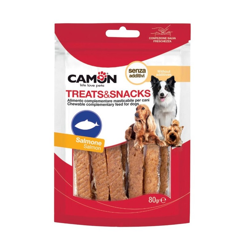 Sachet de friandises pour chien | Lamelles souples au saumon