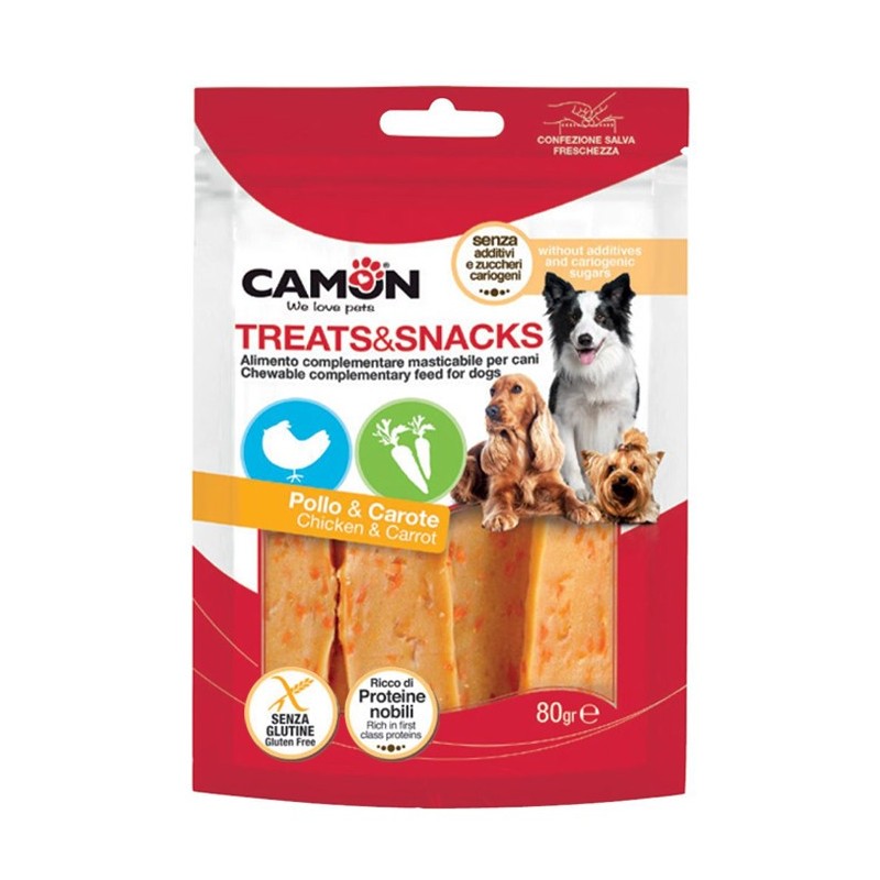 Sachet de friandises pour chien et chiot | Lamelles de poulet et carottes