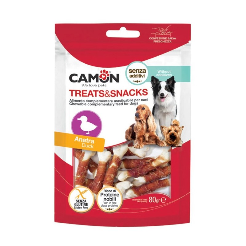 Sachet de friandises pour chien et chiot | Os à mâcher enrobés de canard