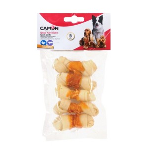 Friandises pour chien et chiots | Os noués en peau de buffle enrobés de poulet séché