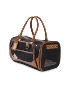 Sac de transport pour chien noir et camel TRANSAT | Bobby