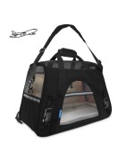 Sac de transport noir pour chien FLY pour voyager en avion et train