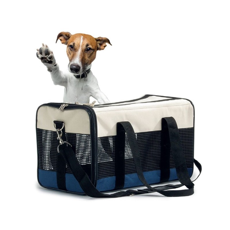 Sac de transport en toile pour chien | Spacieux, aéré et pliable