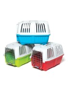 Caisse de transport en plastique avec porte en métal | Chien et chat