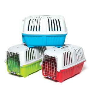 Caisse de transport en plastique avec porte en métal | Chien et chat