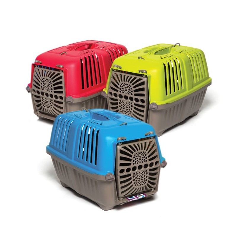 Caisse de transport en plastique avec porte en plastique | Chien et chat