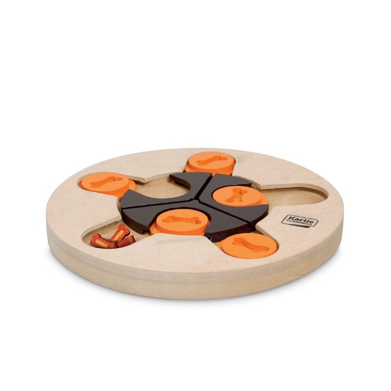 Jeu en bois stimulateur cérébral interactif ATHENA | Jouet de réflexion chien