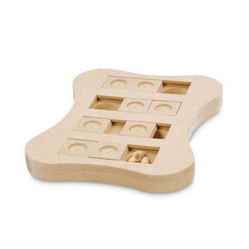 Jeu en bois stimulateur cérébral interactif EDISON | Jouet de réflexion chien