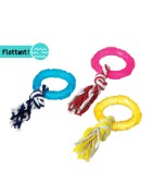 Anneau en caoutchouc TPR avec corde | Jouet pour chien et chiot