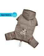 Combinaison souple imperméable pour chien avec manches 4 pattes
