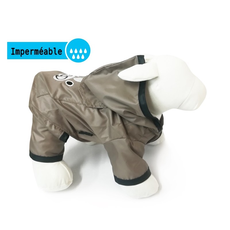 Combinaison souple imperméable pour chien avec manches 4 pattes