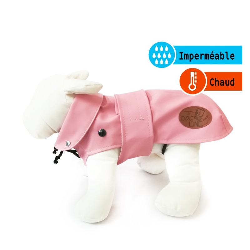 Manteau imperméable avec doublure polaire LONDON rose