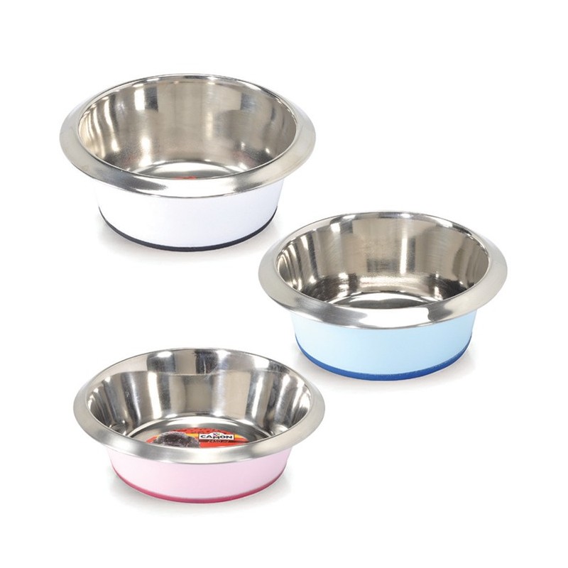 Gamelle pas cher pour chien en inox aux couleurs pastel