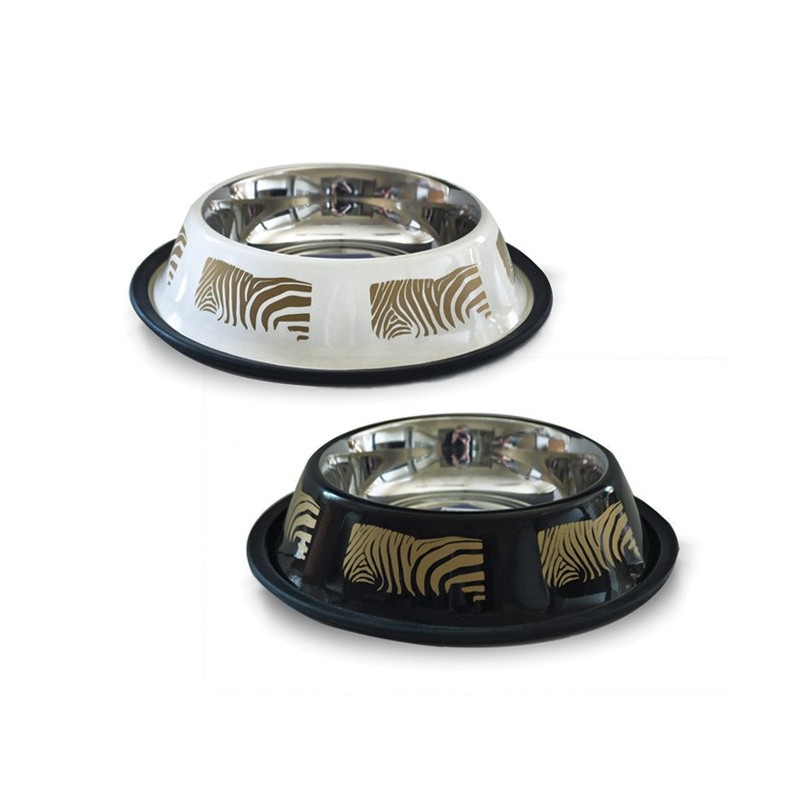 Gamelle pour chien et chat en inox ZÈBRE