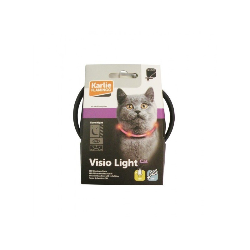 Collier VISIO LIGHT pour chats, visibilité jusqu'à 500 m