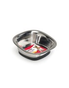 Gamelle pour chien et chat en inox carrée et inclinée