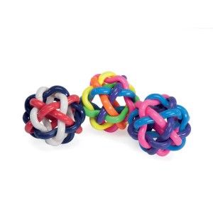 Balle tressée multicolore | Jouet pour chien et chiot