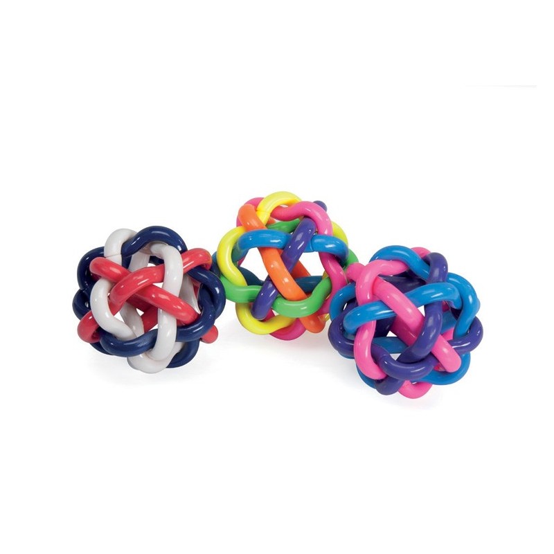 Balle tressée multicolore | Jouet pour chien et chiot