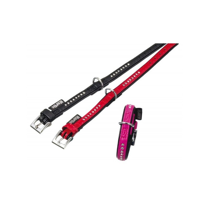 Collier strass simili cuir pour chat - Effet rock & glam garanti !