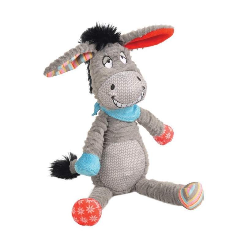 Peluche âne HAPPY avec bruiteur | Jouet pour chien et chiot