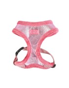 Harnais PUPPIA rose brillant avec fourrure EVON