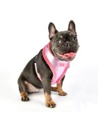Harnais PUPPIA rose brillant avec fourrure EVON