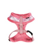 Harnais PUPPIA rose brillant avec fourrure EVON