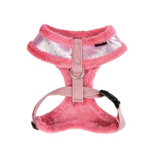 Harnais PUPPIA rose brillant avec fourrure EVON